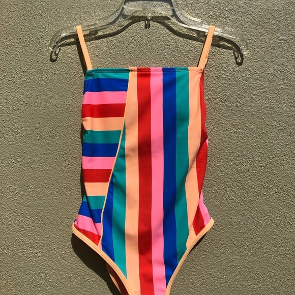 Gianni Bini Striped One Piece - Picture 1 of 3